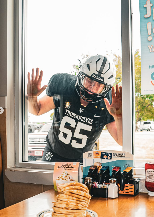Player pressed against the window from outside